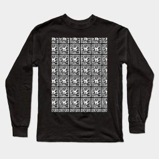 Crispy Kartel QR Code pattern Long Sleeve T-Shirt